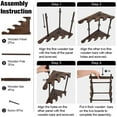 thumbnail image 6 of Brizi Living 4 Tier Wooden Bracelet Holder, Jewelry Holder Stand(Brown), 6 of 6