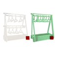 thumbnail image 1 of GUOOL Earring Holder, Hanger Stand, Unique Earring Cabinet, Acrylic Earring Display Clear and Green, 1 of 8