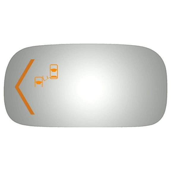 Flat Driver Side Replacement Mirror Glass for 2009-2011 Cadillac DTS W/O Baking Plate