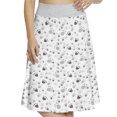thumbnail image 1 of Women's Grey Footprints Paw Traces Pet Cats A-line Printed Skirt Casual Wear, XL, Pale Grey Charcoal Grey, by Ambesonne, 1 of 6