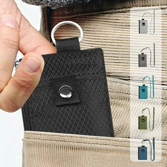 XiYing Multifunctional Rfid Blocking Card Holder, Neck Lanyard Wallet, Slim Design for Id Cards and Keys, Outdoor Use, 7.8X12 Cm, 1-Pack