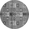thumbnail image 1 of Ahgly Company Indoor Round Abstract Gray Modern Area Rugs, 7' Round, 1 of 4