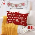 thumbnail image 3 of Happy Valentines Day Pillow Covers 18x18 Set of 4 Red Love Heart Throw Pillow Covers Wedding Anniversary Pillow Covers Pillow Cases Home Outdoor Sofa Couch Cushion Covers (18 by 18), 3 of 6