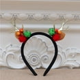 thumbnail image 1 of Diademas para mujer, diadema cuadrada con diseño de ciervos navideños, flores de nieve, accesorios para niñas, diadema para el cabello, accesorios de fotografía, diadema divertida., 1 of 4