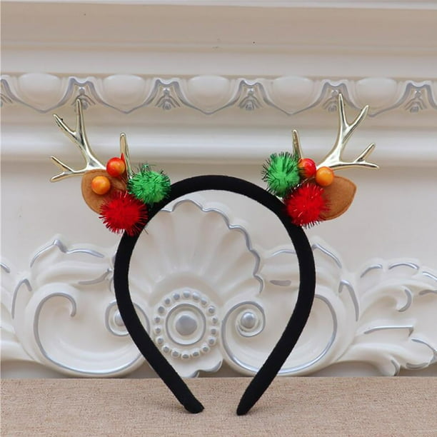 Diademas para mujer, diadema cuadrada con diseño de ciervos navideños, flores de nieve, accesorios para niñas, diadema para el cabello, accesorios de fotografía, diadema divertida.