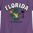 thumbnail image 3 of Instant Message - Florida, The Sunshine State - Toddler & Youth Girls Short Sleeve Graphic T-Shirt, 3 of 6