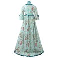 thumbnail image 4 of Womens Halloween Costumes 2024 Cosplay Gothic Dresses Fashion Women Vintage Gothic Court Square Collar Patchwork Bow Dress, 4 of 4