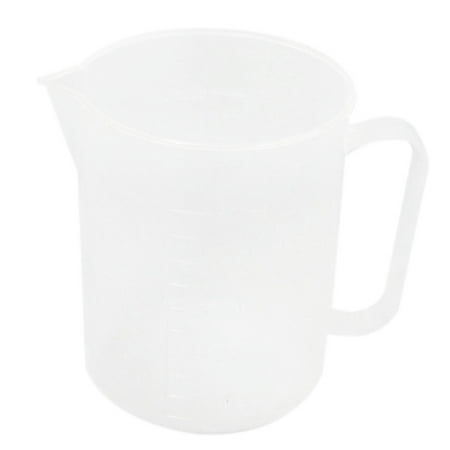 9cm x 11.5cm 500mL Clear White Plastic Beaker Measuring Cup for Biochemistry