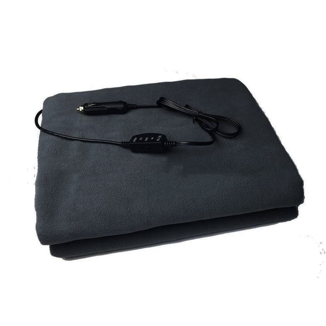 Dsscvnef 12V Car Heated Blanket with 3 Temperature Settings Soft Warming Throw for Vehicles Travel Home 150x110cm