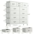 GIKPAL 12 Drawer Dresser, White Dresser Chest of Drawers Dressers for