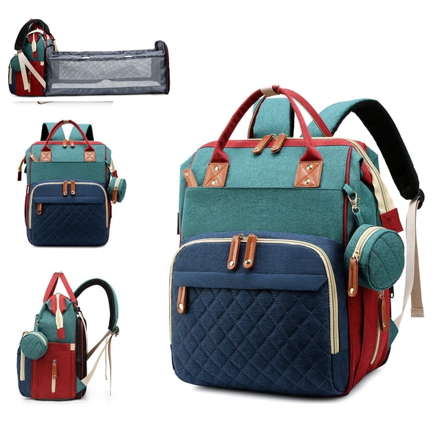 Bolsa de pañales Lamroro, impermeable, 3 en 1, con cambiador