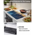 thumbnail image 4 of Abstract Color Block Stove Top Covers for Electric Stove, 28'x20'' Blue Block Gradient Gold Modern Glass Ceramic Stove Cover Foldable Rubber Mat Heat Resistant Cooktop Protector for Kitchen, 4 of 8