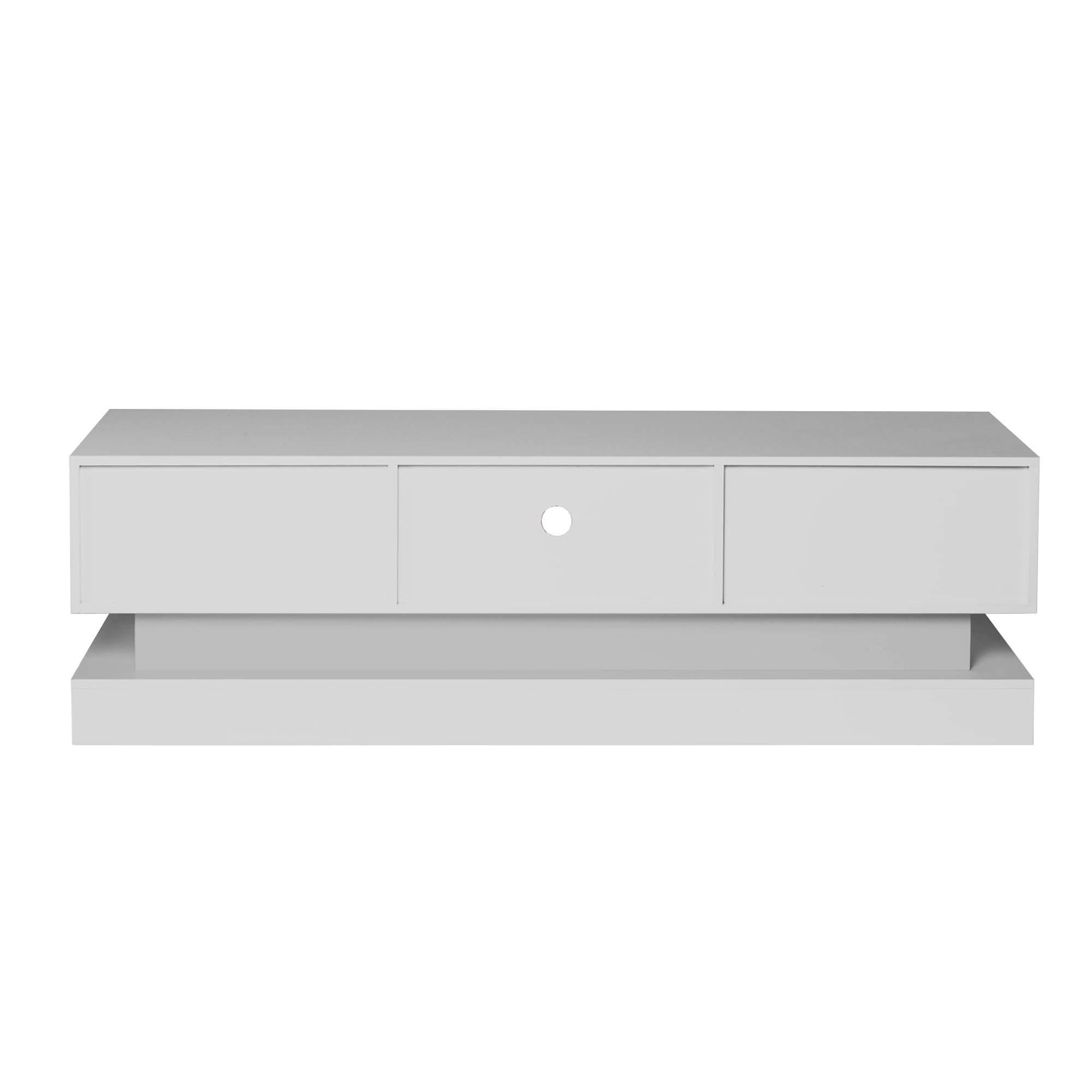 Modern TV Stand with LED Lights for TVs up to 65 inch,White