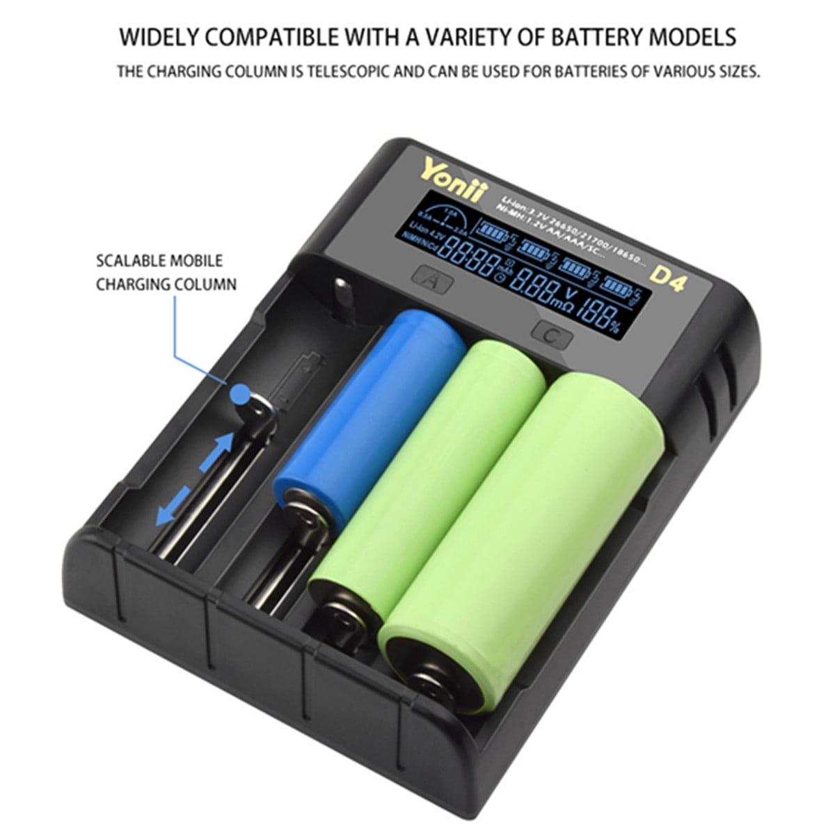 LCD Smart Intelligent Battery Charger For 18650 26650 AAA AA 14500 16340 Li-ion LCD Smart Intelligent Battery Charger For 18650 26650 AAA AA 14500 16340 Li-ion