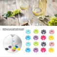 thumbnail image 4 of Marcadores de copas de vino Yashi 16 piezas silicona forma de flor, 4 of 5