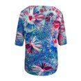 thumbnail image 4 of Pntutb Moda Mujer Verano Impreso Manga Corta Cuello V Camiseta Casual Tee tops Pntutb Pntutb-1934, 4 of 5