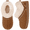 Chestnut, variant on Women's Cozy Bootie Slippers Memory Foam Warm House Shoes with Fluffy Collar Non-Slip Indoor Outdoor