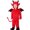 A64-Red, variant on Toddler Red Hooded Jumpsuit with Horns, Tail and Bat Wings, Soft Halloween Outfit for Boys Girls, S
