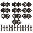 thumbnail image 1 of Antique Decorative Hinges Green Bronze Printing Zinc Alloy Furniture Wooden Box Gift Box DIY Hinges, 1 of 4