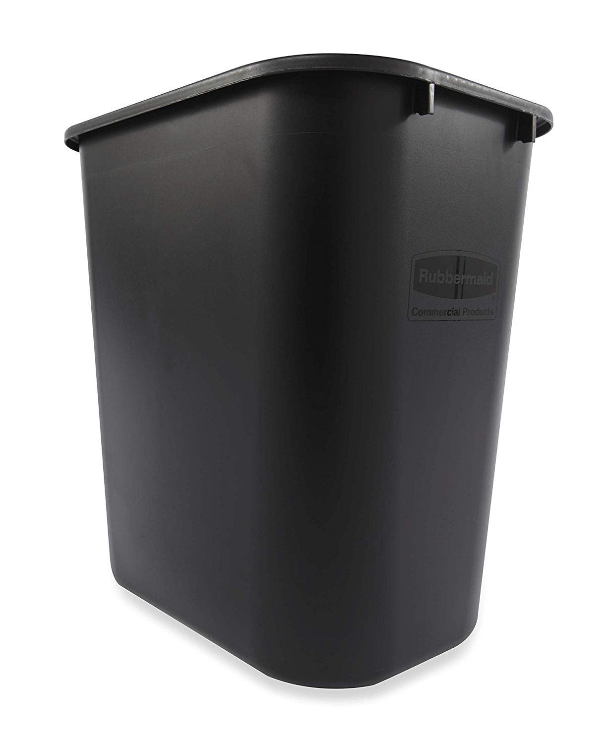 2-Pack Black Commercial 10 Gallon Commercial Office Wastebasket