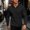 #Black, variant on DPTALR Men's Lapel Long Sleeve Polo Shirt, Solid Color Business Casual Golf Top,Black,Big and Tall Men L