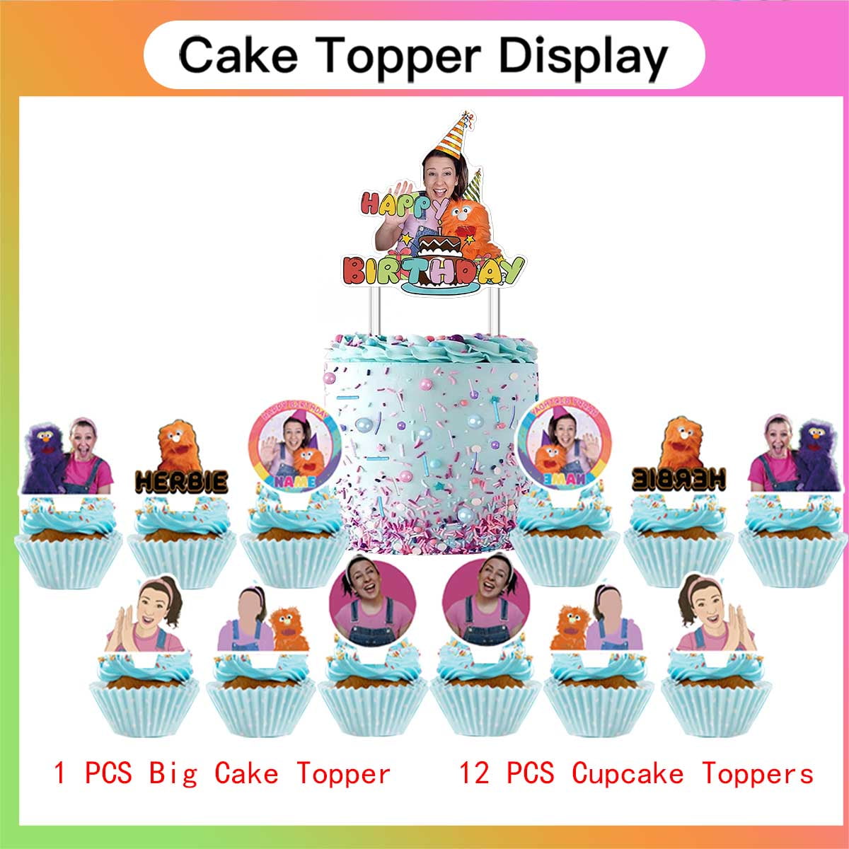 Ms Rachel Birthday Party Supplies for Boy Latex Balloons Kit Decorations Set Decor Banner Backdrop