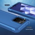 thumbnail image 3 of TJS for Nokia HMD Vibe (N159V TA-1590) Phone Case, Full Body Protective Heavy Duty Hybrid Bumper Cover (Blue), 3 of 5