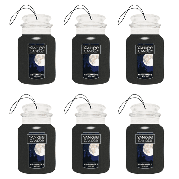 Yankee Candle Paper Car Jar, Midsummer Night (Pack of 6)