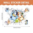 thumbnail image 1 of Bluey Family Cartoon Anime Children‘s Wall Sticker Self Adhesive Paper PVC Poster Bedroom 3D Wall Sticker Wall Decoration, 1 of 6