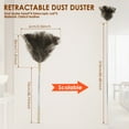 thumbnail image 2 of Feather Duster Handheld Feather Duster with Extension Pole 29 to 83 Inches Practical Long Feather Duster Decorative Retractable Feather Duster for Home and Car Cleaning, 2 of 9