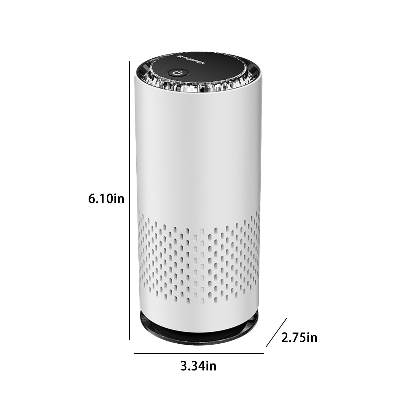 Purifiers For Home Pet Odor Eliminator With Activated Carbon Filter Portable 6.1 in x 3.34 in x 2.79 in White Plastic Unit
