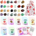 thumbnail image 1 of Juego de tarjetas de San Valentín con cristales de piedras preciosas naturales para niños, 1 of 6