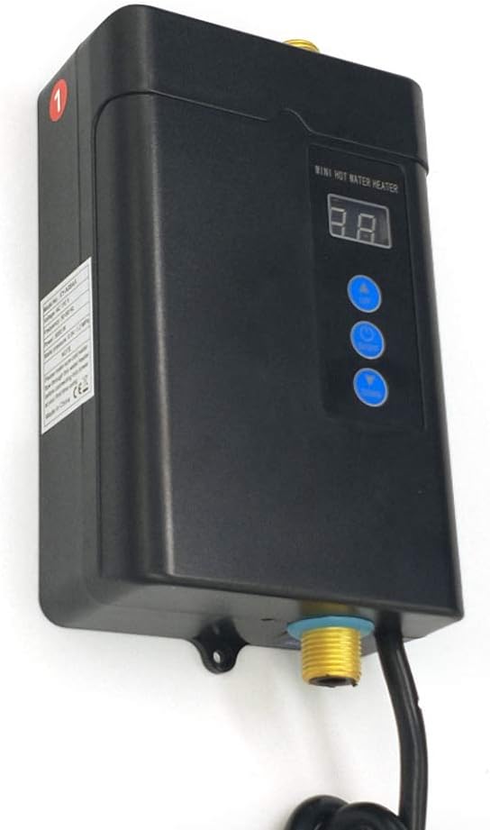 Tankless Water Heater Electric 3KW 110V With Remote Control Temperature Display Electric Tankless RV Water Heater for Under Sink Tap Home