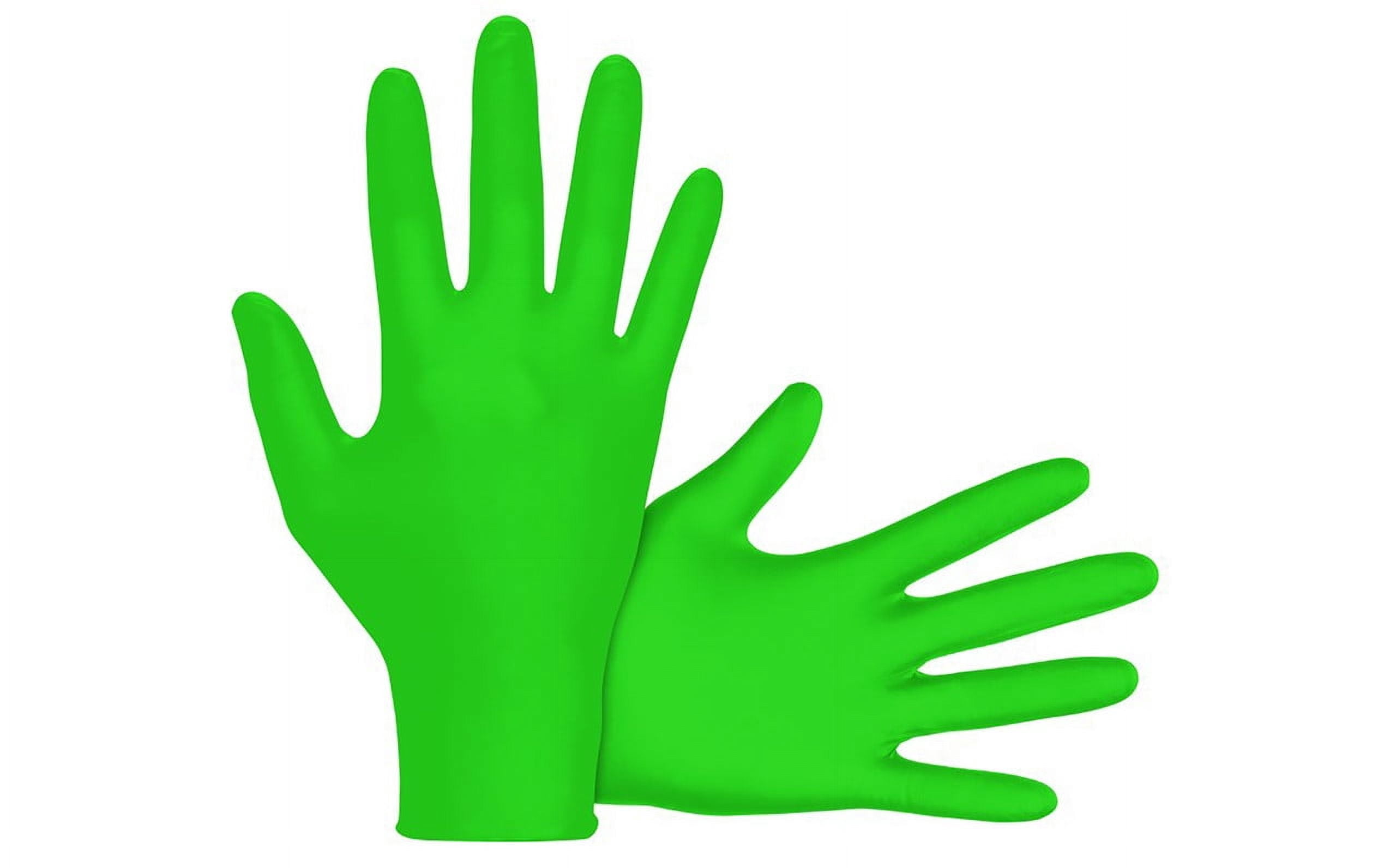 Raven 66552 Nitrile Exam Gloves, 7 mil, Powder-Free, Hi-Viz InVue, Extra Strength, Size L, 100 Gloves/Box, 10 boxes/case