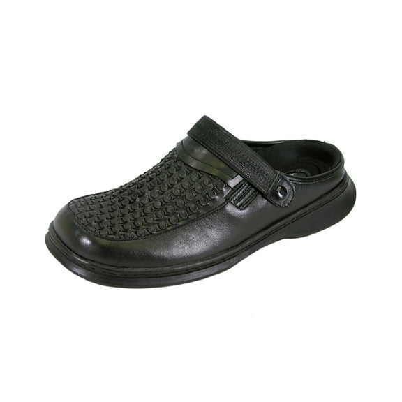 24 HOUR COMFORT Marcy Wide Width Comfort Clog For Work and Casual Attire BLACK 6