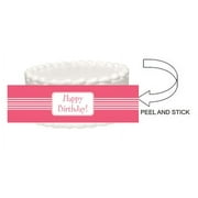 Happy Birthday Dots Peel and Stick Edible Cake Image Wrap Ribbon