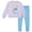 Lavender Blue Stitch, variant on Disney Minnie Mouse Big Girls' Fleece Sweatshirt and Leggings Set Ivory Navy