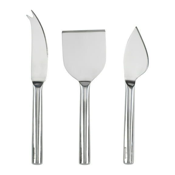 GoodCook Gourmet Cheese Serving 3pc Set Stainless Steel Single Piece Design