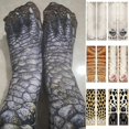 thumbnail image 5 of Adult Kids 3d Animal Paw Cat Tiger Feet Print Foot Crew Socks Elastic Hosiery, 5 of 5