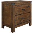 thumbnail image 1 of Global Furniture USA Victoria 2 Drawer Nightstand in Rustic Oak, 1 of 4