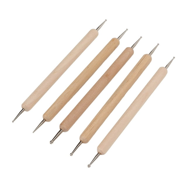 Ensemble de 5 Stylets Embossage Double Extrémité Outil de Traçage Pointillé pour Transfert de Carbone Mandala Peinture sur Roche, Artisanat en Argile de Poterie, Art Embossage
