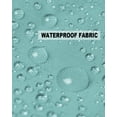 thumbnail image 5 of Pack of 2 Outdoor Pillow Covers, Teal Striped Texture Waterproof Square Throw Pillowcase Cushion Decorative Pillow Covers for Couch Patio Tent, 26x26 in, 5 of 6