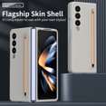 thumbnail image 2 of TECH CIRCLE for Samsung Galaxy Z Fold 3 with S Pen Holder & S Pen, Ultra-Thin Frosted Hard PC Shockproof Drop Full Body Protective Phone Case Cover for Samsung Galaxy Z Fold 3 7.6" 2021, Lightgray, 2 of 7