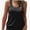 Black, variant on Women Summer Deep V Neck Tank Top Loose Fit Flowy Sleeveless Shirt