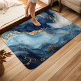 thumbnail image 3 of Front Door Mat 15.7"x23.6", Gray Blue Golden Marble Non Slip Backing & Low Profile Doormats, Absorbent Muddy Dirt Trapper Door Mats for Front Back Door All-Weather Abstract Modern Marble Crack, 3 of 9