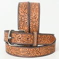 thumbnail image 5 of BE BAR H EQUINE 40 In Floral Hand Tooled Western Genuine Leather Belt Brown, 5 of 5