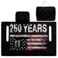 thumbnail image 5 of Pzuqiu Vintage American Flag 1970 50 Years Quilted Golf Cart Seat Cover - 2-Person Universal Fit with 4 Storage Pockets, 5 of 9