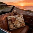 thumbnail image 6 of C Large Cow Print Canvas Duffel With Reinforced Straps, Lightweight Build And Roomy Compartment For Travel, Gym 20X14X7In 1.5Lb, 6 of 8