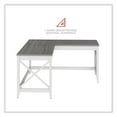 thumbnail image 5 of Workspace by Alera L-Shaped Farmhouse Desk, 58.27 x 58.27 x 29.53, Gray/White, 5 of 8