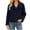 Dark Blue, variant on Tqcoqu Womens Fall Winter Cropped Jacket,Long Sleeve Lapel Button Front Casual Outer Coat